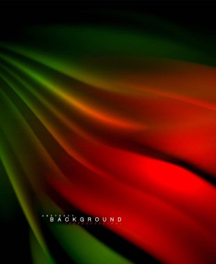 Neon holografik sıvı renkli dalga web, duvar kağıdı, desen, doku ve arka plan için