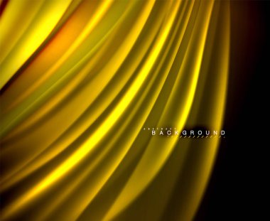 Neon parlayan dalga, sihirli enerji ve ışık arka plan. Vektör duvar kağıdı şablonu