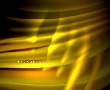 Neon parlayan dalga, sihirli enerji ve ışık arka plan. Vektör duvar kağıdı şablonu