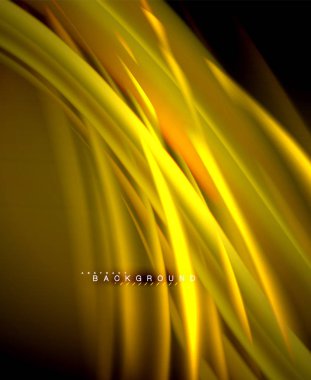 Neon parlayan dalga, sihirli enerji ve ışık arka plan. Vektör duvar kağıdı şablonu