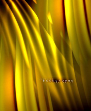 Neon parlayan dalga, sihirli enerji ve ışık arka plan. Vektör duvar kağıdı şablonu