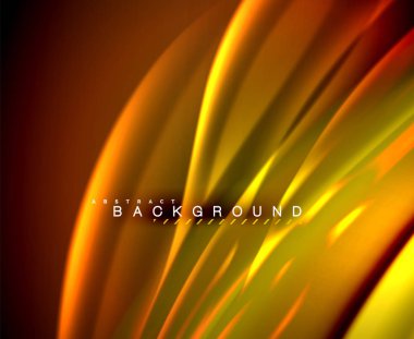 Neon parlayan dalga, sihirli enerji ve ışık arka plan. Vektör duvar kağıdı şablonu