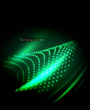 Neon parlayan techno hatları, yüksek teknoloji fütüristik arka plan şablonu kare şekilleri ile