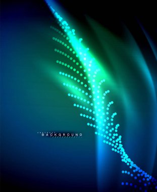 Neon parlayan techno hatları, yüksek teknoloji fütüristik arka plan şablonu kare şekilleri ile