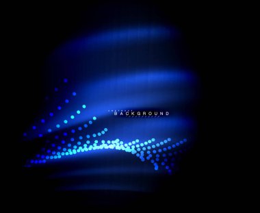 Neon parlayan techno hatları, yüksek teknoloji fütüristik arka plan şablonu kare şekilleri ile