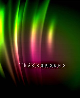 Neon parlayan techno hatları, yüksek teknoloji fütüristik arka plan şablonu kare şekilleri ile