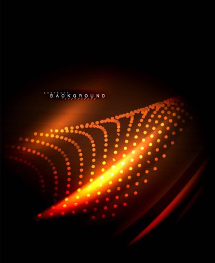 Neon parlayan techno hatları, yüksek teknoloji fütüristik arka plan şablonu kare şekilleri ile