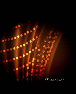 Neon parlayan techno hatları, yüksek teknoloji fütüristik arka plan şablonu kare şekilleri ile