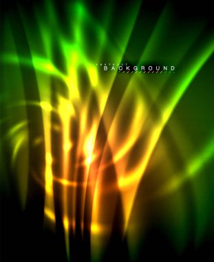 Neon parlayan techno hatları, yüksek teknoloji fütüristik arka plan şablonu kare şekilleri ile