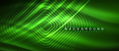 Neon parlayan çizgiler, sihirli enerji uzay ışığı konsepti, soyut arka plan duvar kağıdı tasarımı