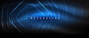 Neon parlayan çizgiler, sihirli enerji uzay ışığı konsepti, soyut arka plan duvar kağıdı tasarımı