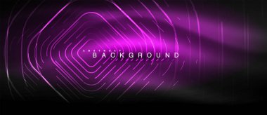 Neon parlayan çizgiler, sihirli enerji uzay ışığı konsepti, soyut arka plan duvar kağıdı tasarımı