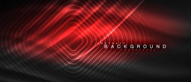 Neon parlayan çizgiler, sihirli enerji uzay ışığı konsepti, soyut arka plan duvar kağıdı tasarımı