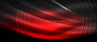 Neon parlayan çizgiler, sihirli enerji uzay ışığı konsepti, soyut arka plan duvar kağıdı tasarımı