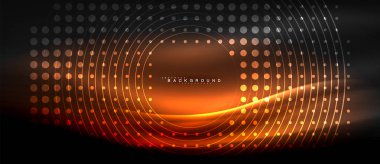 Neon parlayan çizgiler, sihirli enerji uzay ışığı konsepti, soyut arka plan duvar kağıdı tasarımı