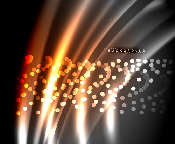 Neon parlayan techno hatları, yüksek teknoloji fütüristik arka plan şablonu kare şekilleri ile