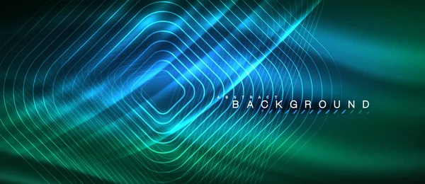 Neon parlayan çizgiler, sihirli enerji uzay ışığı konsepti, soyut arka plan duvar kağıdı tasarımı