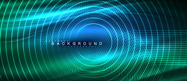 Neon parlayan çizgiler, sihirli enerji uzay ışığı konsepti, soyut arka plan duvar kağıdı tasarımı