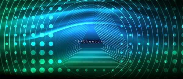 Neon parlayan çizgiler, sihirli enerji uzay ışığı konsepti, soyut arka plan duvar kağıdı tasarımı