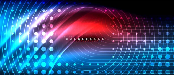 Neon parlayan çizgiler, sihirli enerji uzay ışığı konsepti, soyut arka plan duvar kağıdı tasarımı