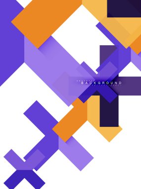 Çok renkli soyut geometrik şekiller, geometri arka plan web afiş için