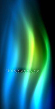 Neon parlayan dalga, sihirli enerji ve ışık arka plan