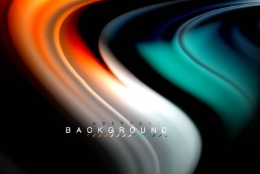 Sıvı sıvı renkler tasarım, renkli mermer veya plastik dalgalı doku arka plan, siyah, iş veya teknoloji sunu veya web broşür için parlak renkli öğeleri kapak tasarımı, duvar kağıdı