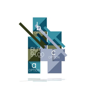 Kare seçeneğinin Infographic afiş. Bilgi ve veri görselleştirme, geometrik tasarım