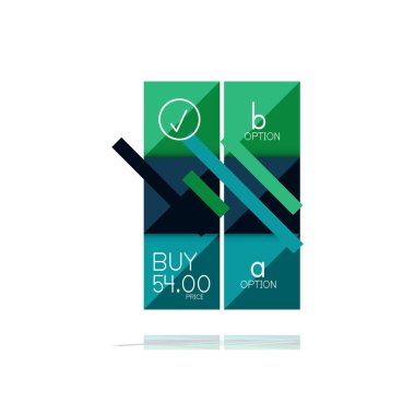 Kare seçeneğinin Infographic afiş. Bilgi ve veri görselleştirme, geometrik tasarım