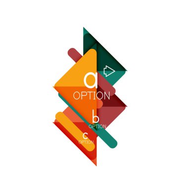 Üçgen veri görselleştirme tasarım, seçenek Infographic düzen