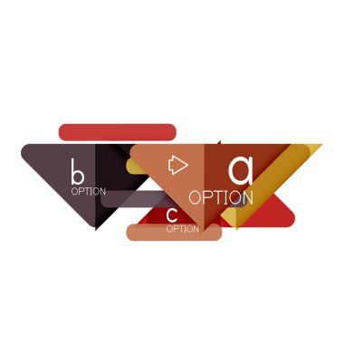 Üçgen veri görselleştirme tasarım, seçenek Infographic düzen