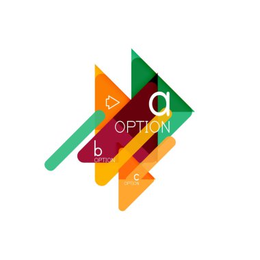 Üçgen veri görselleştirme tasarım, seçenek Infographic düzen