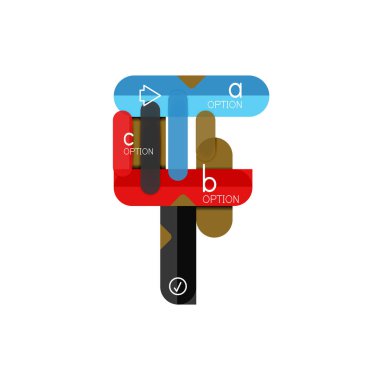 Özet satırları geometrik Infographic layoutabstract satırları geometrik Infographic düzeni, veri görselleştirme tasarım, seçeneği adım adım programı, web kutusu