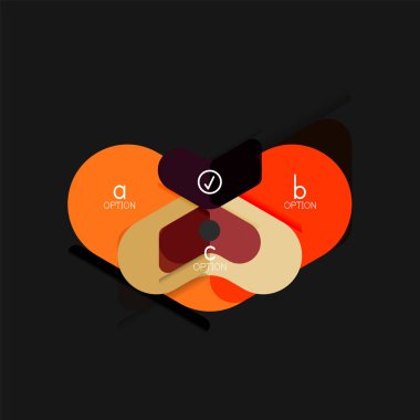 Düz tasarım geometrik infographics, ok şekli vektör etiket veya etiket, Fiyat etiketleri, promosyon rozet, simgesi tasarım, kağıt tarzı düzeni verileri grafik görselleştirme adım adım süreci için için teklif