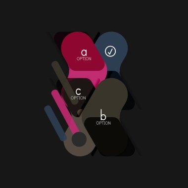 Düz tasarım geometrik infographics, ok şekli vektör etiket veya etiket, Fiyat etiketleri, promosyon rozet, simgesi tasarım, kağıt tarzı düzeni verileri grafik görselleştirme adım adım süreci için için teklif