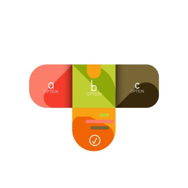 Infographics seçeneği ve adım adım içinde yuvarlak kareler, grafik, grafik, diyagram seçenekleri, parçalar, süreçleri ile unsuru