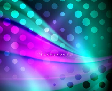 Neon holografik sıvı renkli dalga web, duvar kağıdı, desen, doku ve arka plan için