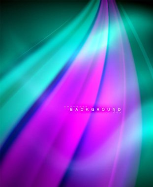 Neon holografik sıvı renkli dalga web, duvar kağıdı, desen, doku ve arka plan için