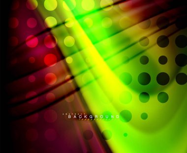 Neon holografik sıvı renkli dalga web, duvar kağıdı, desen, doku ve arka plan için