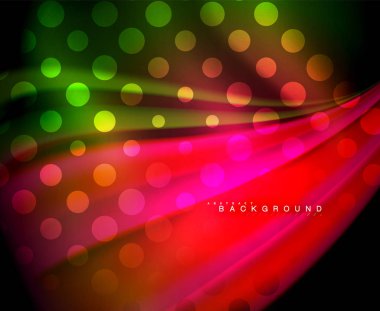 Neon holografik sıvı renkli dalga web, duvar kağıdı, desen, doku ve arka plan için