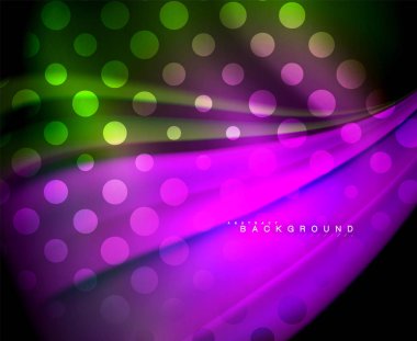 Neon holografik sıvı renkli dalga web, duvar kağıdı, desen, doku ve arka plan için