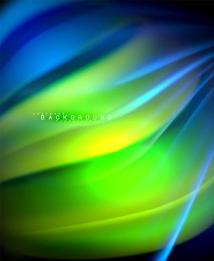 Neon holografik sıvı renkli dalga web, duvar kağıdı, desen, doku ve arka plan için