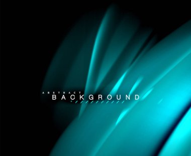 Neon parlayan dalga, sihirli enerji ve ışık arka plan. Vektör duvar kağıdı şablonu