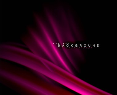 Neon parlayan dalga, sihirli enerji ve ışık arka plan. Vektör duvar kağıdı şablonu