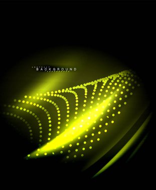 Neon parlayan techno hatları, yüksek teknoloji fütüristik arka plan şablonu kare şekilleri ile