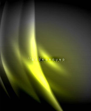 Neon parlayan techno hatları, yüksek teknoloji fütüristik arka plan şablonu kare şekilleri ile