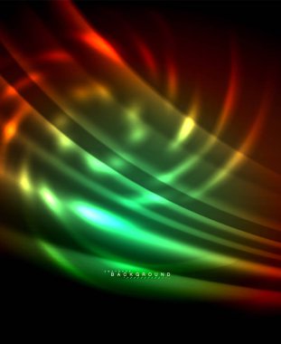 Neon parlayan techno hatları, yüksek teknoloji fütüristik arka plan şablonu kare şekilleri ile