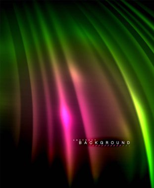 Neon parlayan techno hatları, yüksek teknoloji fütüristik arka plan şablonu kare şekilleri ile