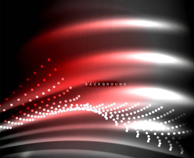 Neon parlayan techno hatları, yüksek teknoloji fütüristik arka plan şablonu kare şekilleri ile