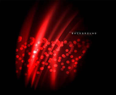 Neon parlayan techno hatları, yüksek teknoloji fütüristik arka plan şablonu kare şekilleri ile